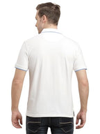 Turtle Men Cotton Stretch White Solid Polo T-Shirt
