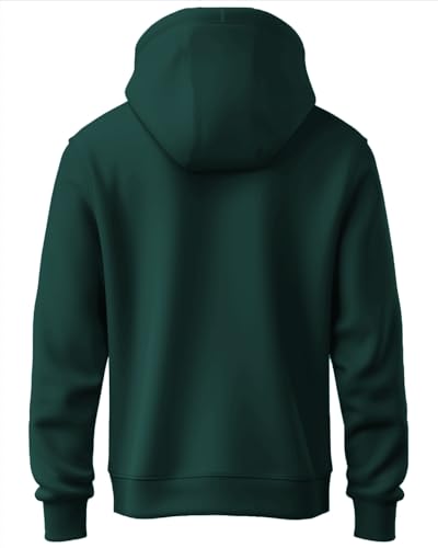 ADRO Men's Cotton Neck Hooded Sweatshirt (H24-BIRD-GRN-S_Green)