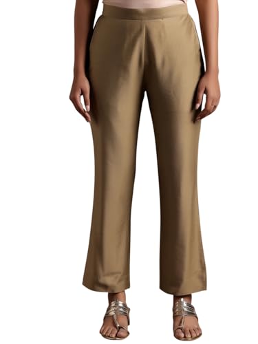 Libas WomenS Regular Trousers (Pl1569R_Gold