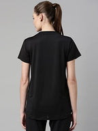 Enamor Womens Athleisure A306-Dry Fit with Antimicrobial & Sweat Wicking Crew Neck Short Sleeve Breathe Active Wear T-Shirt (A30