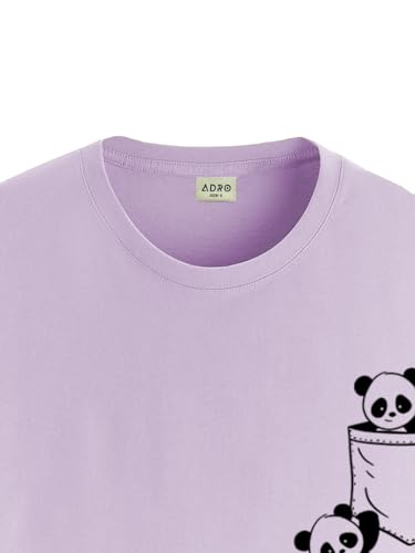 ADRO Tshirt for Men | Printed T Shirt for Men | 100% Cotton T-Shirt |Printed T Shirt | T-Shirts | RN24-POC-PU-L Purple