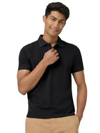 XYXX Mens Cotton Solid Regular Fit Shirt (XY_CR14_Polo Tshirt_1_Black