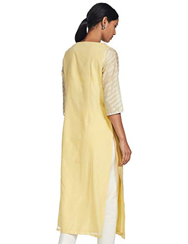 W For Woman Asymmetrical Hemline Cotton Kurta