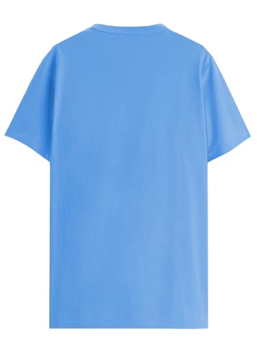 ADRO Mens Biker Design Printed 100% Cotton T-Shirt - Regular Fit, Printed T-Shirts for Men (RN24-KTM-SK_Sky Blue_M)