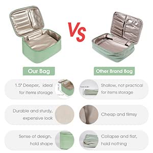 Narwey Travel Makeup Bag Large Cosmetic Bag Make up Case Organizer for Women