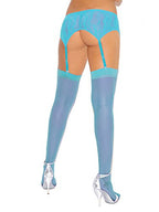 TURQUOISE SHEER THIGH HI TURQUOISE O/S