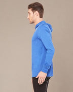 Unisex Jersey Long-Sleeve Hoodie - HEATHER NAVY - XS(D0102H7WFAP)