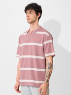The Souled Store Textured Polo Originals :Quartz Men And Boys Short Sleeves Collared Neck Cotton Blend Oversized Polos