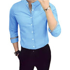 Tee Projekt Mens Shirt Solid Cotton Long Sleeve Button Down Beach l Office l Home (Pack of 1)