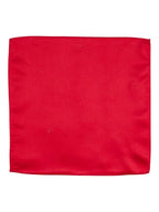 Manyavar MenS Satin Solid Pocket Square (Red)