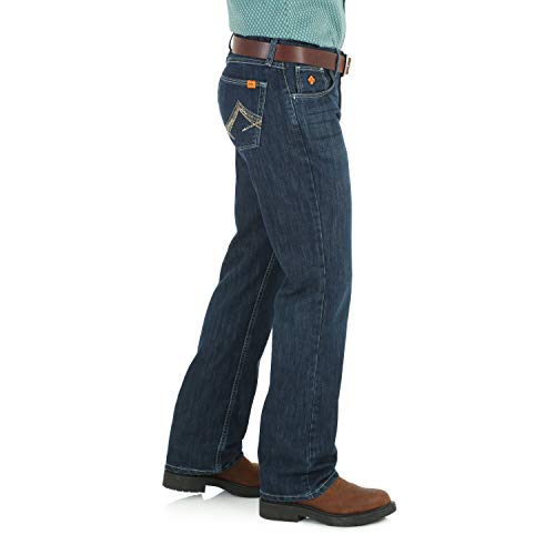 Wrangler Riggs Workwear mens Fr Flame Resistant 20x Vintage Boot Cut Jean Work Utility Pants, Rinse Wash, 33W x 32L US