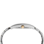 Timex Men's Dress Analog 33mm Stainless Steel Bracelet Watch with Genuine Diamond, Two-Tone/Black