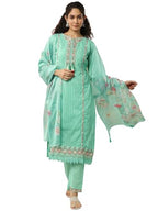 Libas Embroidered Cotton Blend A-Line Kurta Set For Women (51868Xl)