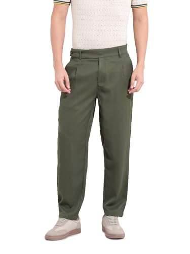 The Indian Garage Co Mens Regular Fit Solid Mid-Rise Gurkha Sweater
