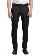 Turtle Men Knitted Slim Fit Dobby Dark Grey Flat Front Party Trouser || Pant || MenS Trouser