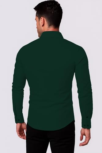 Zartha MenS Regular Fit Printed Pattern Cotton Blend Shirt With Collared Neck Long Sleeve And Standard Length | Shirt For Man D
