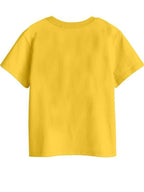 Bon Organik Girls Printed Pure Cotton Applique T-Shirt Yellow