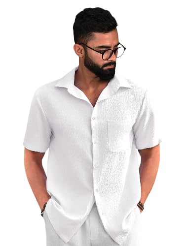 Pinkmint Mens Regular Fit Shirt (CA2_White