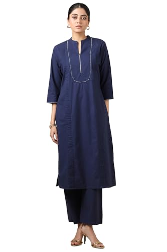 Soch Women Cotton Solid Kurta Set with Cutdana