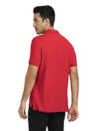 XYXX Mens Cotton Solid Relaxed Fit T-Shirt (XY_CR14_Polo Tshirt_1_Red