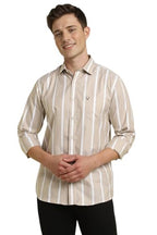 Allen Solly Men Slim Fit Striped Casual Full Sleeve Shirt