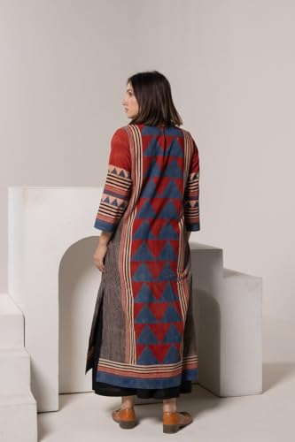 ANNI DESIGNER Womens Rayon Viscose Printed Straight Kurta (BHAVA Multi_XL_Multicolor_X-Large)