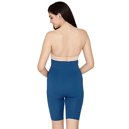 Zivame All Day Highwaist Butt Enhancing Thigh Shaper for Women - Poseidon Blue