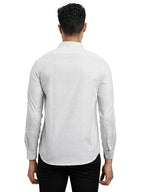 Turtle Men 100% Cotton Slim Fit Grey Formal Shirt
