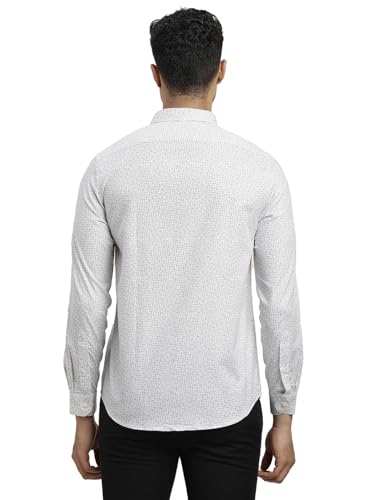 Turtle Men 100% Cotton Slim Fit Grey Formal Shirt