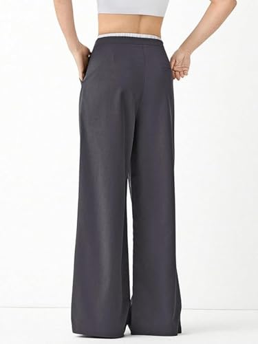 Leriya Fashion Women High Rise High Waist Wide Leg Trousers | Casual & Formal Pants |Loose Fit Track Pants | Gymwear | Cargo Pan