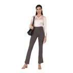 BlissClub AM:PM Cotton Flare Pants -Tall Above 55, Highwaisted, Wide Waistband, 4 Pockets, 95% Cotton