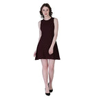 Leriya Fashion Womens Ribbed Sleeveless A-Line Western Dresses | Plain Short Dress | Indo Western Dress for Women. (X-Large, Ma