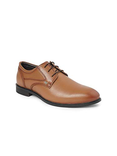 ID Tan LaceUp Leather Formal Shoes for Men 7