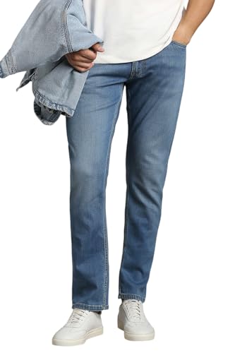 Louis Philippe Men Blue Mid Slim Fit Jeans
