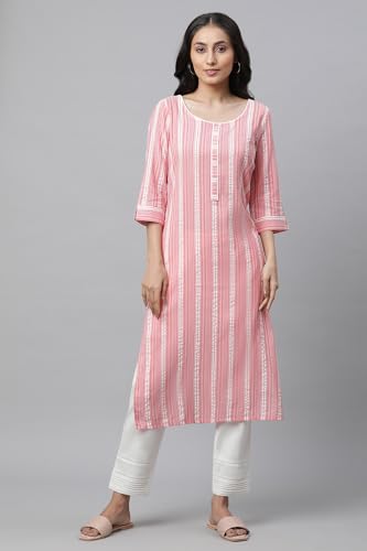 Aurelia WomenS Viscose Regular Kurta (24Fea14450-704183_Desert Flower