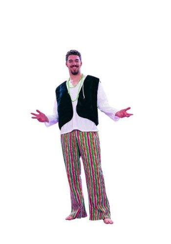 Men's 60's Hippie: Black Plush