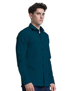 I Enterprise Mens Spread Collar Long Sleeve Multicolor Solid Regular Shirt Slim Fit Office Wear ShirtS For Men | Textured Long