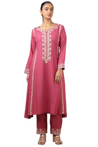 Soch Women Rayon Floral Kurta Set with Thread Work