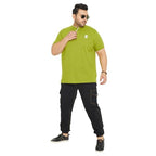 Bigbanana Plus Size MenS Regular Fit Solid Henley Tshirt (Hemleys-Olive,Olive,6Xl)