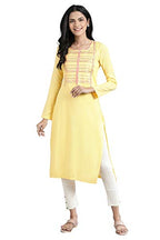 Aurelia WomenS Solid Thread Embroidery Straight Kurta | Round Neck Kurta For Women | Solid Kurta For Women | Beautiful Regular F