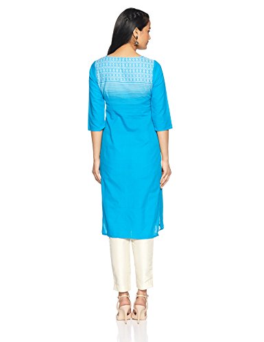 Aurelia Women'S Straight Kurta (16Auk12895-78508_Blue_Xxl)