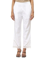 Libas WomenS Straight Fit Trousers (Pl1637_White_Xxl)