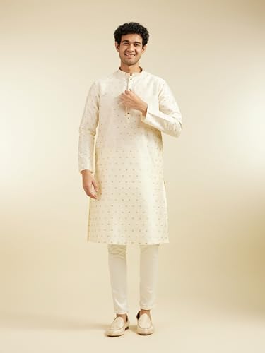 Diwas By Manyavar MenS Art Silk Self Design Kurta