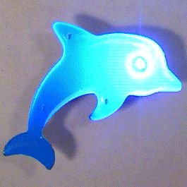 Blue Dolphin Flashing Body Light Lapel Pins by Blinkee