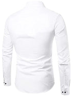 Bellstone MenS Solid Regular Fit Shirt (B-8200_White