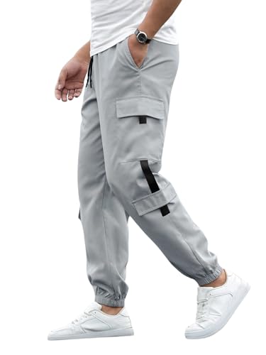 Track Pant for Men || Track Pants || Plain Track Pant (Track-06-08) (in, Alpha, S, Grey)