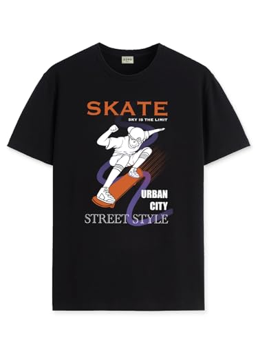 ADRO T Shirts for Boys & Girls | Skate Street Style Printed T-Shirt | Ages 3-14 | 100% Cotton Round Neck Tshirt for Boys |KRN-L2