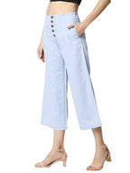 High Star Women'S Wide Leg Palazzo (Aswdpla775_36_Blue