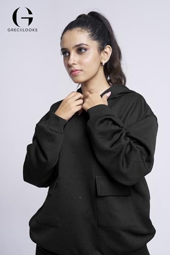 Greciilooks Oversized Cotton Winter Hoodie & T-Shirt For Women