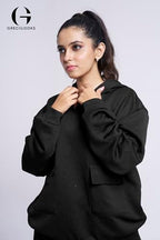 Greciilooks Oversized Cotton Winter Hoodie & T-Shirt For Women